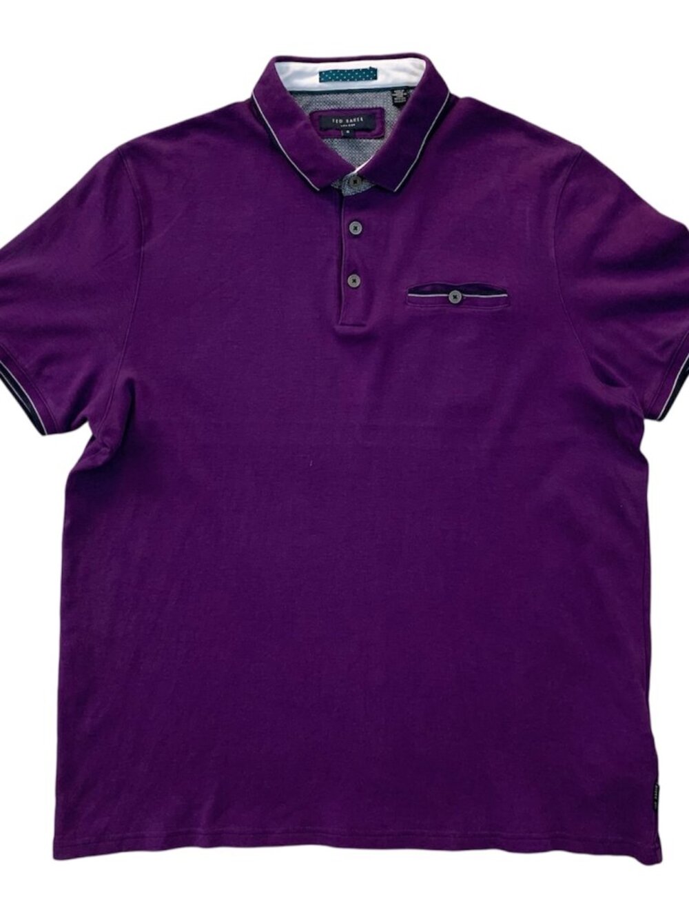 Ted Baker London Men size L (6) Purple Short Sleeve Polo